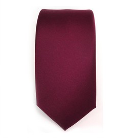 TigerTie - Slim Children's Tie in Unicolour or Patterned - Boys' Tie for Self-Tying, bordeaux