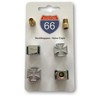 Set of 4 Valve Caps + 2 Bicycle Adapters –