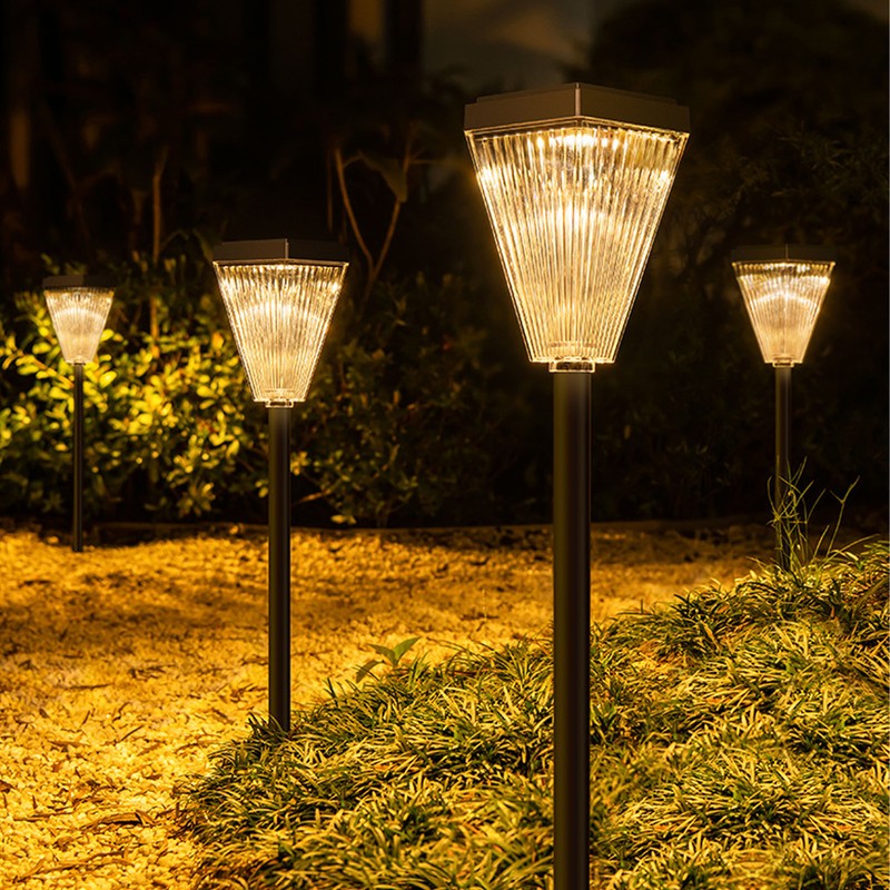 Solar Lawn Light Waterproof Color Temperature Adjustable Auto On Off