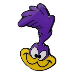 Beep Beep Cartoon Runner Face Metal Enamel Costume Pin