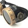 UMBRELLALABORATORY Steampunk Victorian Style Goggles w/ Compass Design and Black