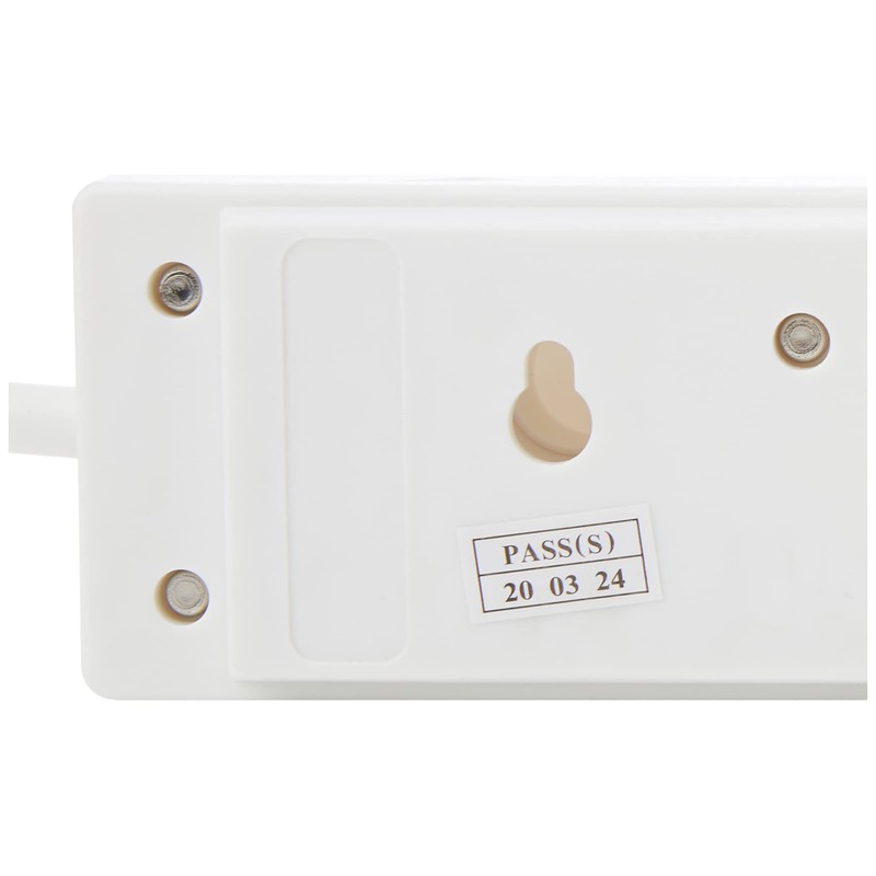 PRO ELEC 4 Gang Extension Lead with Neon 1m, White
