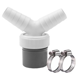 3 PCS Double Hose Connector Set, Dishwasher Waste Pipe Connectors Washing Machine Waste Pipe Connectors, Y Shape Washing Machine Hose Connector Suitable for Drainage Channel Dishwashers