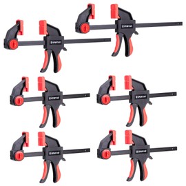 Spurtar 6pcs Clamps for Woodworking 6" and 12" Wood Clamps Quick-Release Bar Clamps Heavy Duty Trigger Clamp Spreader Wood Clamps for Woodworking Metalworking Crafts DIY Household Projects