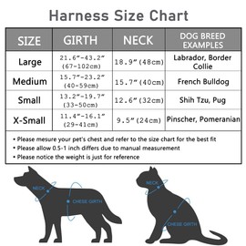 Mile High Life Step in Dog Harness for Small Dogs No Pull, Easy Get on Air Mesh Vest Harness, Adjustable Easy Closures Both Neck and Chest, Suitable for Small Dogs & Cats, Large(Girth13.2-19.7")