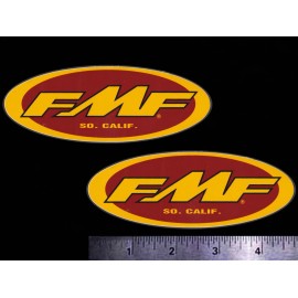 FMF Exhaust Pipes - Set of 2 Orig. Vintage Racing Motorcycle Decals/Sticker