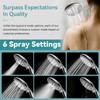 JDO Shower Head with Handheld, 6 Spray Settings High Pressure
