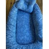 Cat Bed Nest with Pillow Blue Flower Pattern NEW Sealed