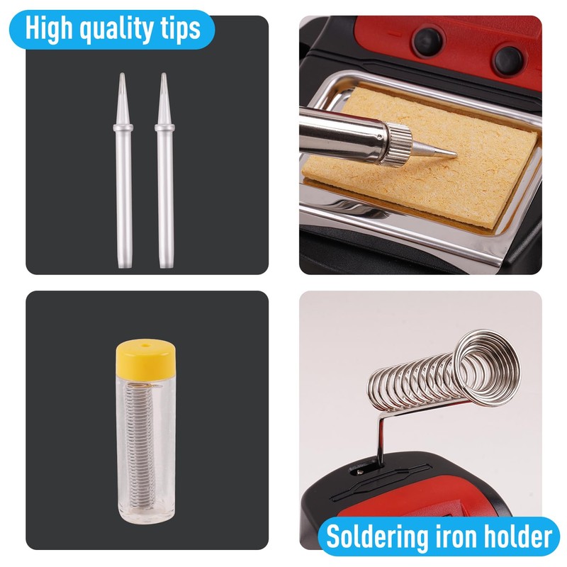 Noah Multifunctional Soldering Station with Alligator Clips,48W Display Soldering Iron