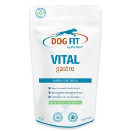 DOG FIT by PreThis® VITAL Gastro bei Durchfall & weichem KOT I Darmkur & Verdauungshilfe für Hunde mit Verdauungsproblemen I Natürlich, ohne Zusätze I 80g