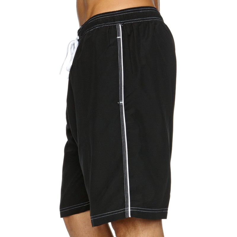 TYR Men's Solid Challenger Swim Shorts, Black, Medium