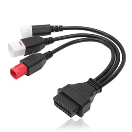 KASturbo OBD2 Diagnostic Cable 3 4 6 Pin Adapter Cable OBD-II Engine System Fit for Honda Suzuki Motorcycle Fault Detection Plug