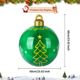 Christmas Inflatable Ball PVC Christmas Baubles Christmas Decorations Christmas Inflatable Ball Christmas Bauble Made of PVC Christmas Tree Bauble Christmas Bauble Christmas Bauble for Christmas Yard