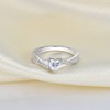 YL 925 Sterling Silver Engagement Ring 5MM Cubic Zirconia Infinity