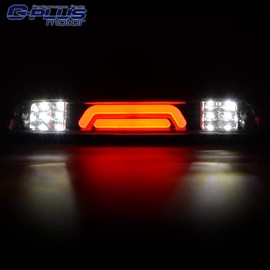 G-PLUS Rear LED Third Brake Light Compatible With 1999-2016 Ford F250 F350 F450 F550 SD Super Duty,3RD Cargo Led Tail Lamps Clear lens Chrome Housing Tercera Luz De Freno