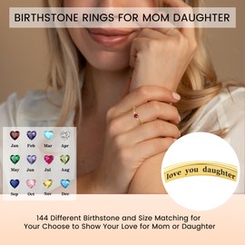 Daughter Mothers Day Gifts September Birthstone Rings for Women Dainty Gold Rings 21st 30th Birthday Gifts for Her Stocking Stuffers Anniversary Birthday Gift for Daughter September Birthstone Jewelry