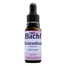 Feel Bach! Natural Homeopathic Remedy - Scleranthus Dropper Flower Essence for Indecision Harmonizer & Indecision Promotes Inner Balance, Vegan, Gluten & Sugar-Free, Non-Habit Forming, 30ml(1 fl oz)