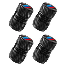 OUDQFCJ Valve Caps Car Set of 4, Car Valve Cap Aluminium Metal with Seal for Stable Tyre Pressure, Car Valve Cap Valve Cover Tyre Valve Caps Car SUV Motorcycle – Sport Style