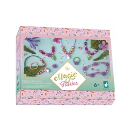 Janod -7 Jewellery Creations - Fairy Theme - Les Ateliers Bijoux - Case included - Children's Creative Leisure Kit - Fine motor skills and concentration - From age 6 - J09176