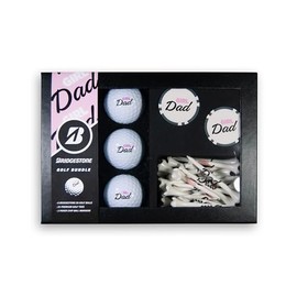 PrideSports Bridgestone Golf Gift Set -Girl Dad Imprint, e6 Golf Balls, Pride Performance Tees, and Poker Chips
