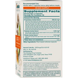 Himalaya GlucoCare Herbal Supplement, Metabolism Support, Pancreatic Support, Triphala, Bitter Melon, Turmeric, Gluten Free, Vegan, 180 Capsules, 45 Day Supply