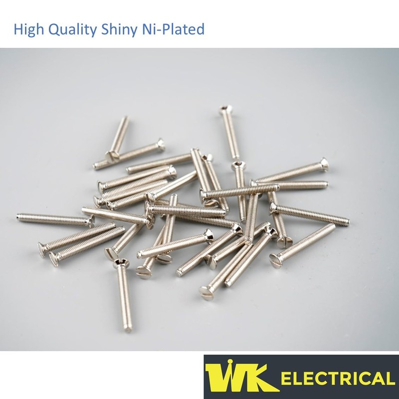 Machine Screws 100pcs for UK Wall Sockets - Raised Countersunk