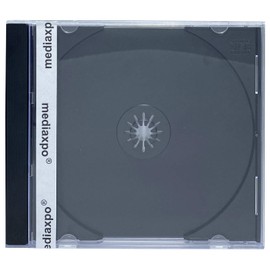 mediaxpo Protect Your Music Collection Assembled CD Jewel Cases with Black Tray - 10.4 mm Standard Size, Premium Quality (Black) (Pack of 200)