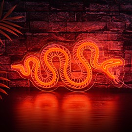 JIARODEY Snake Neon Sign for Wall Decor Led Snake Neon Light for Bedroom,Man Cave,Bar,Game Room USB Powered Led Light Sign