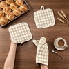 TWINKLEMON 4PCS Oven Mitts and Pot Holders Sets Heat Resistant