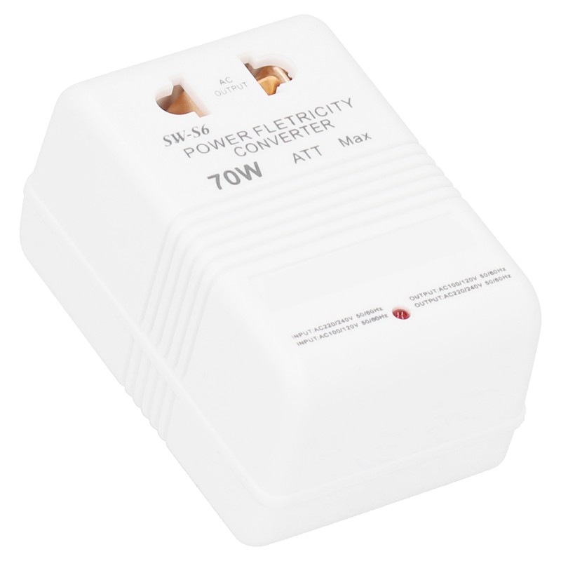 70W Power Converter to Dual Channel Transformer Adapter for Travel