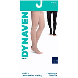 SIGVARIS Women’s DYNAVEN Open Toe Thigh-Highs w/Grip-Top 20-30mmHg