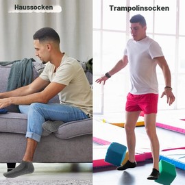 EQLEF Men's Stopper Socks, EU Size 41-43, Non-Slip Socks, Ankle Grip Socks, Men for Pilates, Sports, Exercise, Home, Hospital