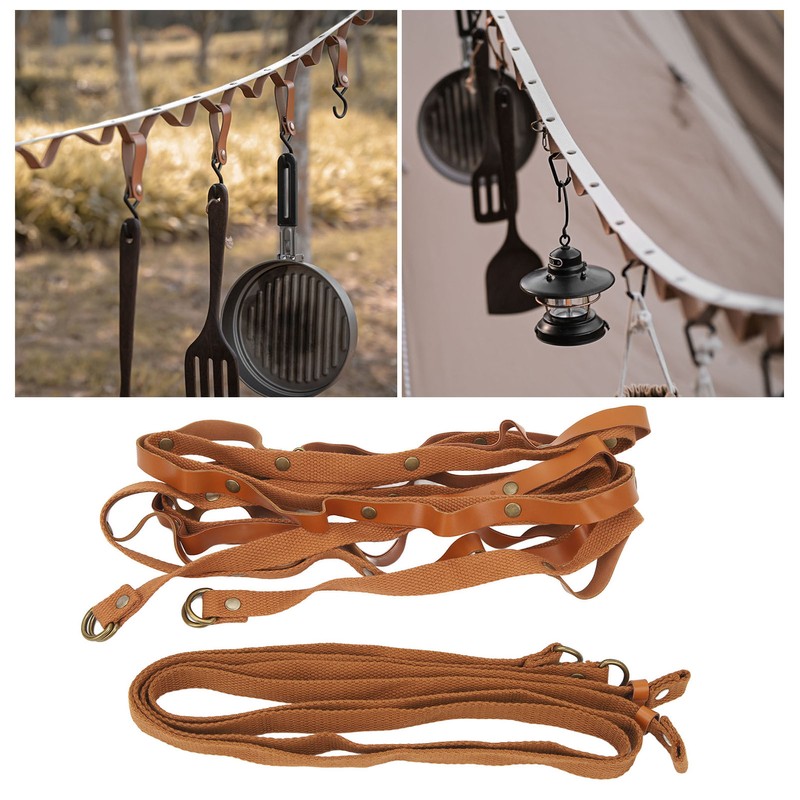 Camping Storage Lanyard 26 Hanging Hole Multifunctional Outdoor Clothesline for