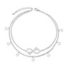 DAOSHANG Ankle Bracelets For Women Sterling Silver infinity Anklets For