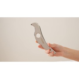 HCSS [Full Body Massage] Cassa Plate, Stainless Steel, Waterproof, Facial Cassa Plate, Fascial Release Tool, Massage, For Those Who Trouble With Neck, Shoulder, Arm, Waist, Leg, Back (Dolphin Shape - 1 Hole) (HT-1H)
