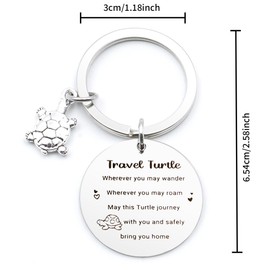 Travel Turtle Travel Gifts For Women Tortoise Turtle Gifts Drive Safe Keyring Good Luck Keychain Travel Accessories For Women Passed Driving Test Gifts For Someone Traveling Travel Essentials Women