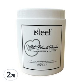ISTIF White Breach Powder Bleacher, Hair Protectant Addition, Minimize Hair Damage, Excluding Black, 2 Pieces, 500g / 이스티프 화이트 브리치 파우더 탈색제 모발보호제첨가모발손상최소화 블랙빼기, 2개, 500g