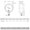 CARBO Instruments 2" Pressure Gauge, Stainless Steel Case, Chrome Plated