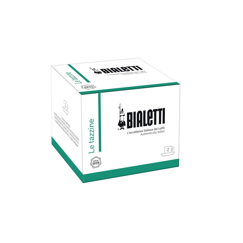Bialetti Y0TZ099 Tazzina Cappuccino Istituzionale (con Piattino), Porcellana, Pack of
