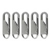 5 pcs Nickel Metal Zipper Pulls Durable Replacement Zipper Tabs
