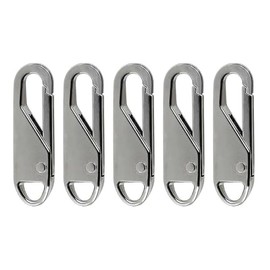 5 pcs Nickel Metal Zipper Pulls Durable Replacement Zipper Tabs for Luggage Backpacks Jackets Suitcases Bags - Easy-to-Use Zipper Repair Fixer Stylish and Reliable Design for Everyday Use and Travel