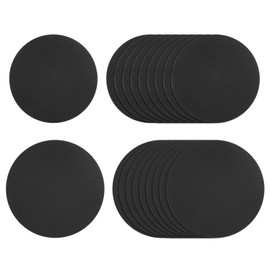 sourcing map 1 Set(20pcs) Non Slip Bathtub Stickers Bath Shower Floor 3.15" 3.94" Anti-Slip Sticker Tape Round Style Decals for Bathroom Kitchen Bathtub Treads Stairs, Black