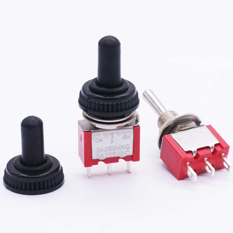 mxuteuk 10Pcs Mini Toggle Switch SPDT 3 Position 3 Pins