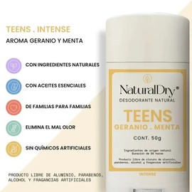 3 Desodorante Familiar Teens Mujer Kids Naturaldry Organico