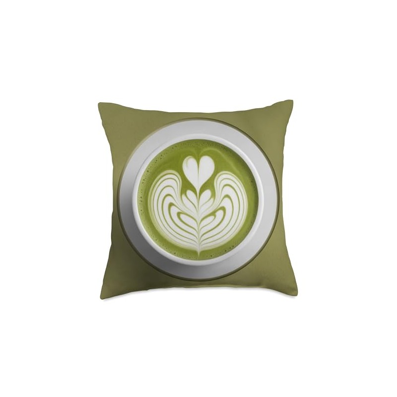 Green Matcha Japan Tea Throw Pillow