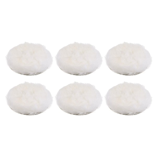 HARFINGTON 6pcs 5 Inch Wool Polishing Pad with Hook and
