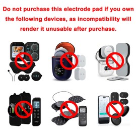 MASTOGO Tens Unit Wireless Electrode Pads, Replacement Electrode Pads with Standard 3.5mm Snap-on Connectors (4PCS/Set) (Purple)