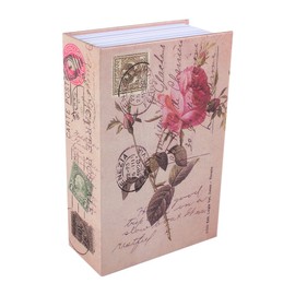 Diversion Book Safe with Key Lock, Secrect Hidden Safe Lock Box Large Money Box High Capacity, 7.09 x 4.53 x 2.17 inches(Rose Diary Type)