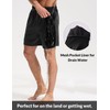BALEAF Swim Shorts Men Rash Guard Swimming Trunks with Zip