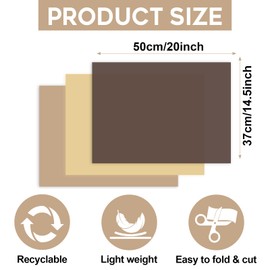 Morcheiong 70 Sheets Brown Tissue Paper Multicolor Art Gift Wrapping Paper Bulk Gift Wrapping for Holiday Crafts Decor Party Festival- Mixed Brown (20 x 14.5 inches /50 x 37cm)